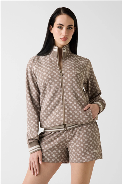 Guess Aggie Kadın Aktif Scuba Fermuarlı Sweatshirt