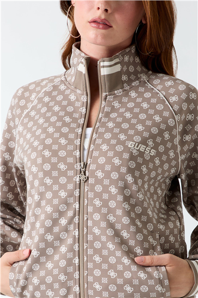 Guess Aggie Kadın Aktif Scuba Fermuarlı Sweatshirt