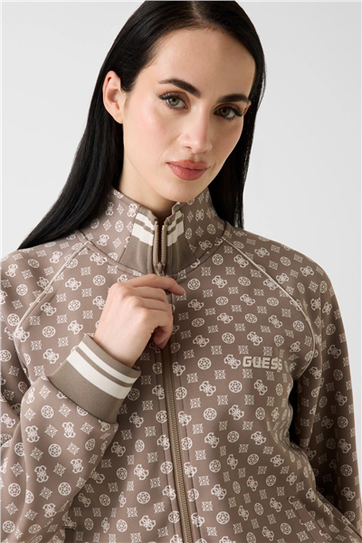 Guess Aggie Kadın Aktif Scuba Fermuarlı Sweatshirt