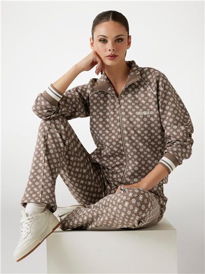 Guess Aggie Kadın Aktif Scuba Fermuarlı Sweatshirt