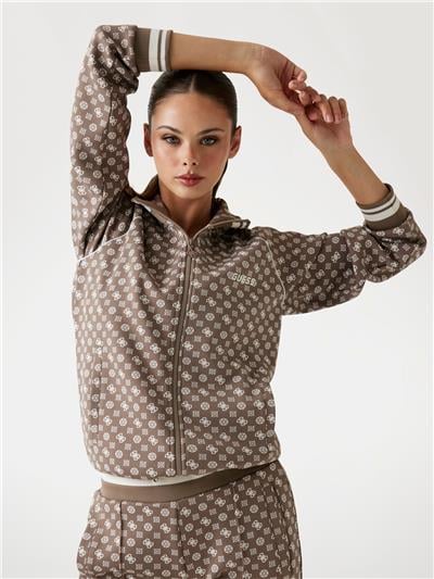 Guess Aggie Kadın Aktif Scuba Fermuarlı Sweatshirt