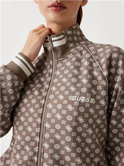 Guess Aggie Kadın Aktif Scuba Fermuarlı Sweatshirt