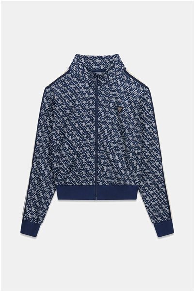 Guess Allover Kadın Aktif Fermuarlı Sweatshirt