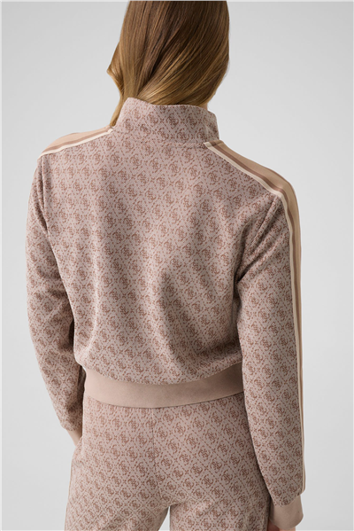 Guess Allover Kadın Aktif Fermuarlı Sweatshirt
