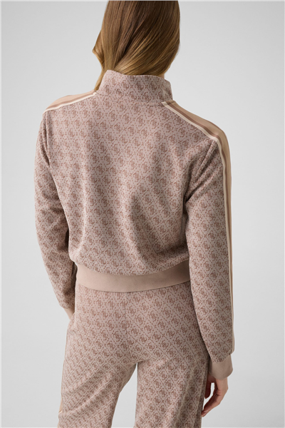 Guess Allover Kadın Aktif Fermuarlı Sweatshirt