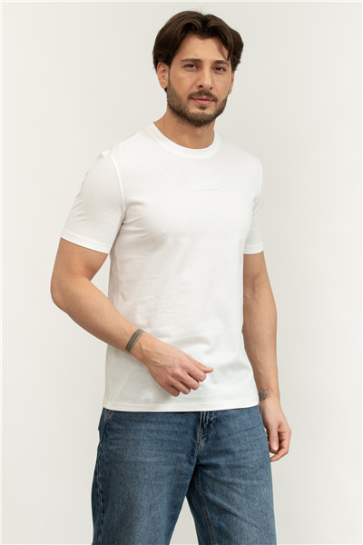 Guess Ambrogio Erkek Aktif Regular Fit Bisiklet Yaka T-Shirt