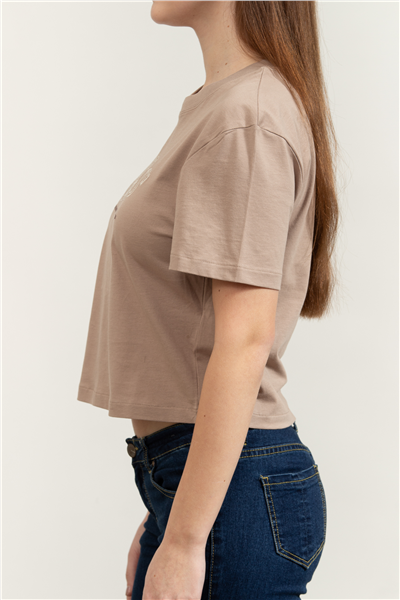 Guess Arianna Kadın Aktif Boxy Fit Bisiklet Yaka T-Shirt