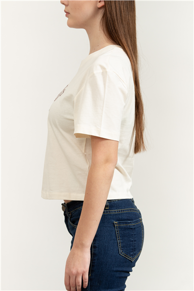 Guess Arianna Kadın Aktif Boxy Fit Bisiklet Yaka T-Shirt