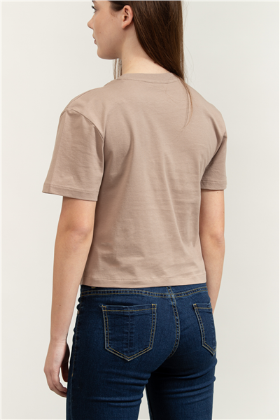 Guess Arianna Kadın Aktif Boxy Fit Bisiklet Yaka T-Shirt