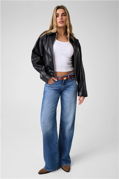 Guess Audrine Kadın Bomber Mont Siyah