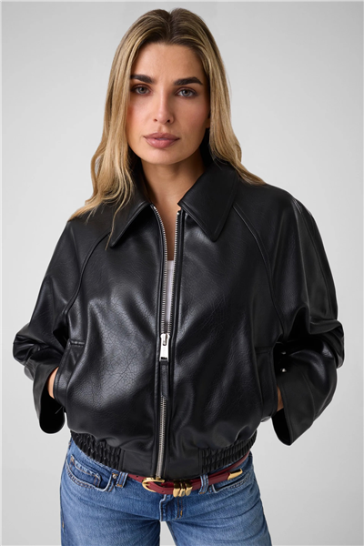 Guess Audrine Kadın Bomber Mont Siyah
