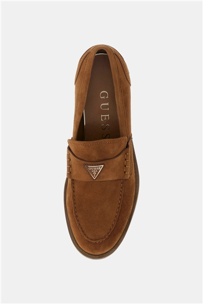 Guess Beliso Kadın Deri Loafer Kahverengi