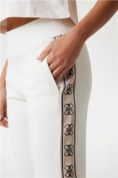 Guess Britney Kadın Aktif Slim Fit Eşofman Altı Krem