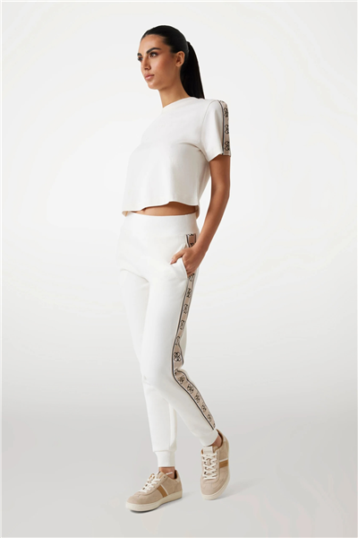 Guess Britney Kadın Aktif Slim Fit Eşofman Altı Krem