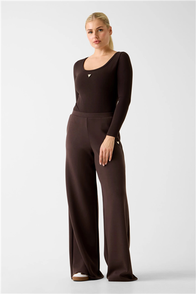 Guess Colette Kadın Aktif Bodysuit Kahverengi