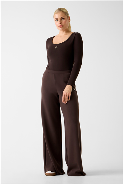 Guess Colette Kadın Aktif Bodysuit Kahverengi