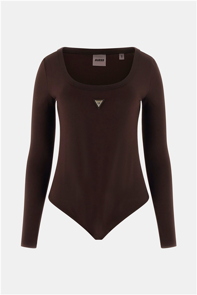 Guess Colette Kadın Aktif Bodysuit Kahverengi