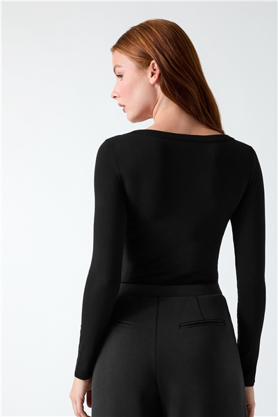 Guess Colette Kadın Aktif Bodysuit Siyah
