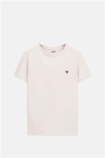 Guess Colette Kadın Aktif Oversize Fit Bisiklet Yaka T-Shirt Krem