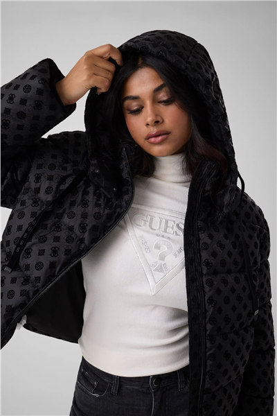 Guess Daisy Kadın Şişme Mont Siyah