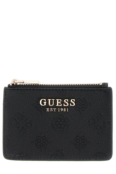 Guess Ella Logo Logo Kadın Kartlık Siyah