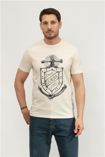 Guess Erkek Bisiklet Yaka T-Shirt Çok Renkli