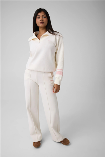 Guess Fabrizia Kadın Aktif Fermuarlı Sweatshirt Beyaz
