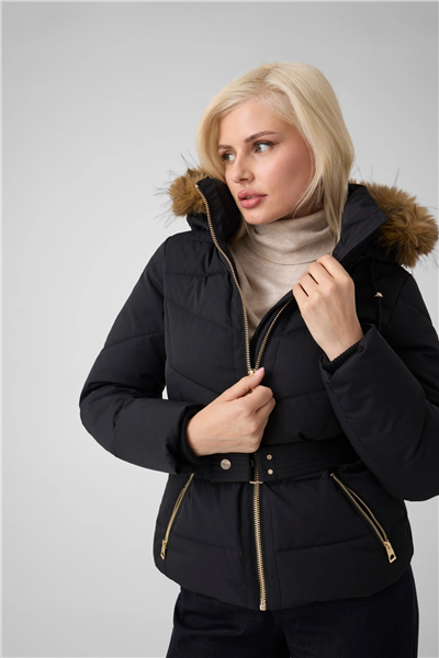 Guess Fatema Kadın Şişme Mont Siyah