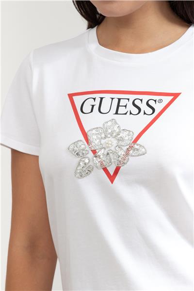 Guess Flower Kadın Regular Fit T-Shirt