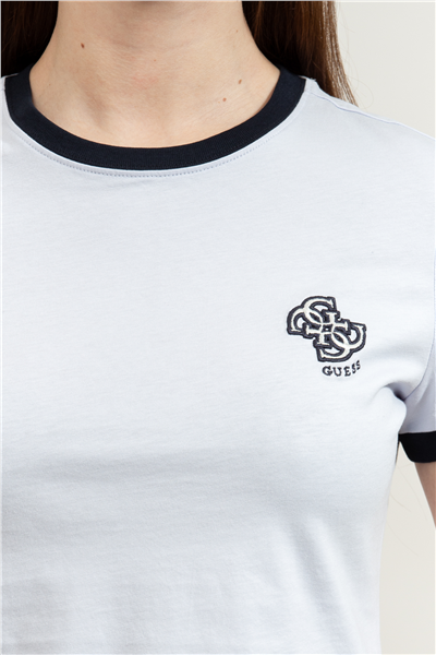 Guess Greta Kadın Aktif Slim Fit Bisiklet Yaka T-Shirt