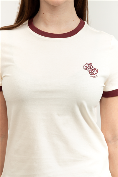 Guess Greta Kadın Aktif Slim Fit Bisiklet Yaka T-Shirt