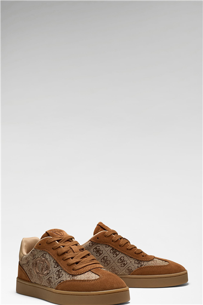 Guess Jacek Kadın Deri Karışımlı Sneaker Taba