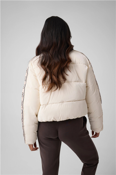 Guess Jack Kadın Aktif Şişme Mont Krem