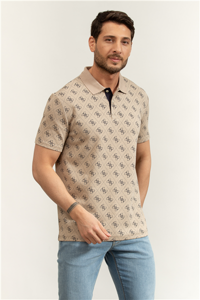 Guess Jacquard Erkek Regular Fit Polo Yaka T-Shirt