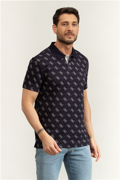 Guess Jacquard Erkek Regular Fit Polo Yaka T-Shirt