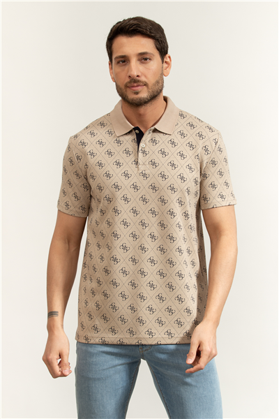 Guess Jacquard Erkek Regular Fit Polo Yaka T-Shirt