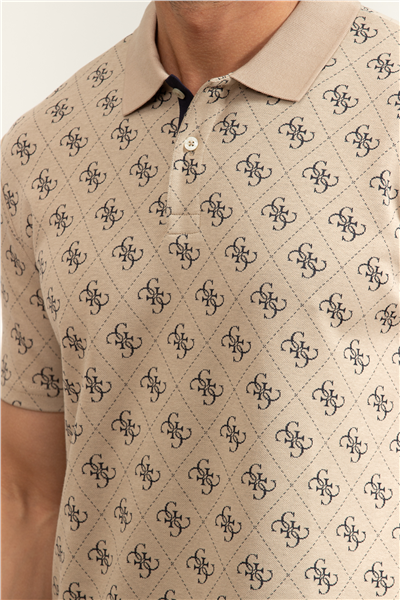 Guess Jacquard Erkek Regular Fit Polo Yaka T-Shirt