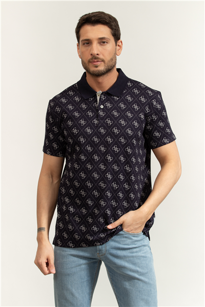 Guess Jacquard Erkek Regular Fit Polo Yaka T-Shirt