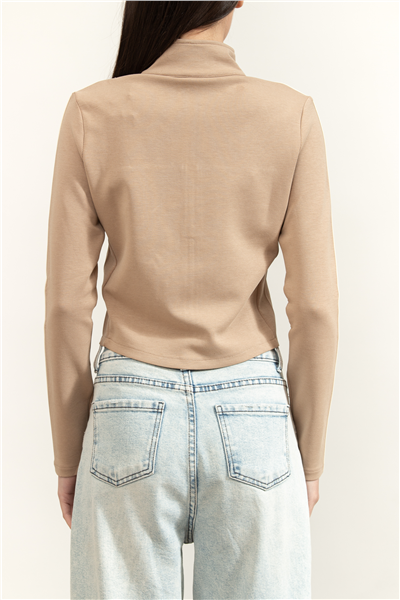 Guess Jasmine Kadın Aktif Modal Karışımlı Scuba Fermuarlı Sweatshirt