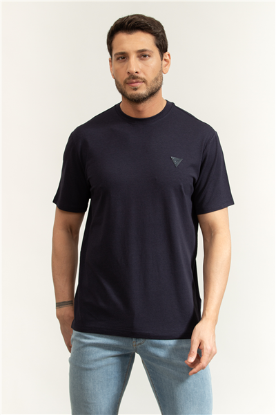 Guess Jersey Erkek Modal Karışımlı Regular Fit Bisiklet Yaka T-Shirt