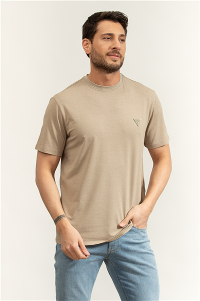Guess Jersey Erkek Modal Karışımlı Regular Fit Bisiklet Yaka T-Shirt