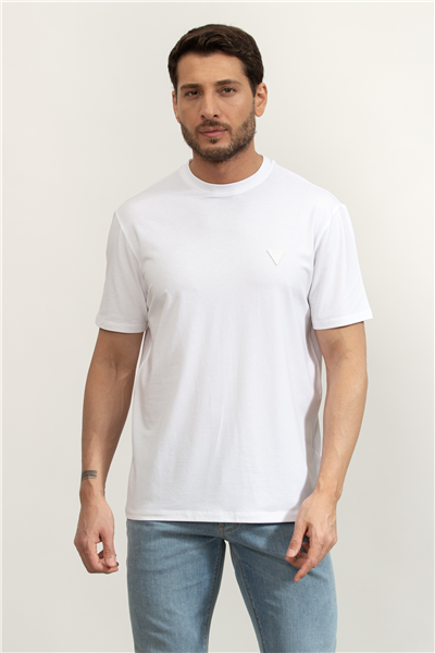 Guess Jersey Erkek Modal Karışımlı Regular Fit Bisiklet Yaka T-Shirt