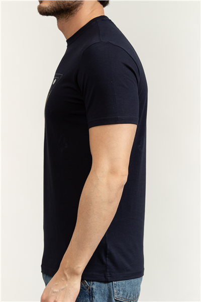 Guess Jersey Erkek Slim Fit Bisiklet Yaka T-Shirt