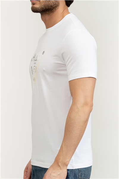Guess Jersey Erkek Slim Fit Bisiklet Yaka T-Shirt