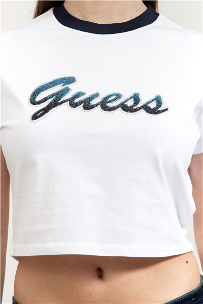 Guess Jersey Kadın Regular Fit Bisiklet Yaka T-Shirt