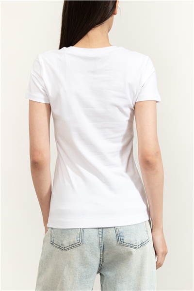 Guess Jersey Kadın Slim Fit Bisiklet Yaka T-Shirt