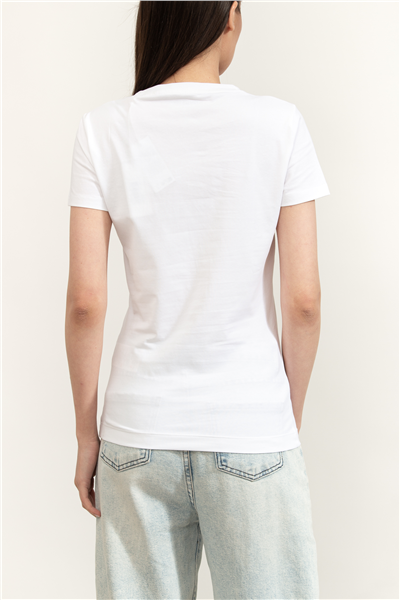 Guess Jersey Kadın Slim Fit Bisiklet Yaka T-Shirt