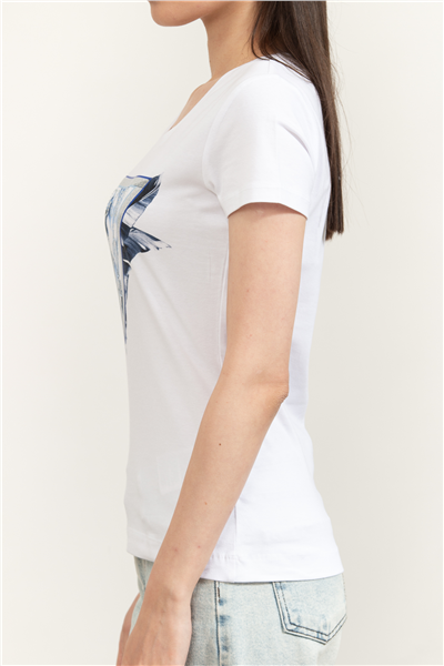 Guess Jersey Kadın Slim Fit Bisiklet Yaka T-Shirt