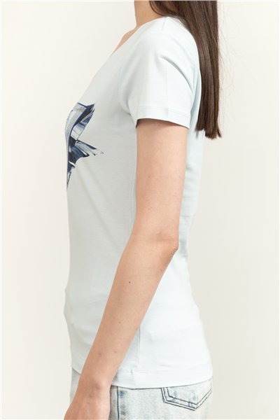 Guess Jersey Kadın Slim Fit Bisiklet Yaka T-Shirt