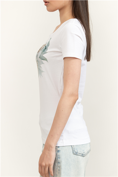 Guess Jersey Kadın Slim Fit Bisiklet Yaka T-Shirt